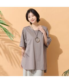 PISANO / ピサーノ カットソー | 【手洗いOK・接触冷感・吸水速乾・遮熱】ラウンドヘムチュニックカットソー