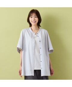 PISANO / ピサーノ シャツ・ブラウス | 【手洗いOK・接触冷感】J-CAMICIEバンドカラーシャツブラウス