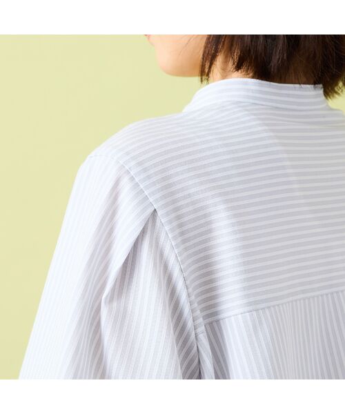 PISANO / ピサーノ シャツ・ブラウス | 【手洗いOK・接触冷感】J-CAMICIEバンドカラーシャツブラウス | 詳細10