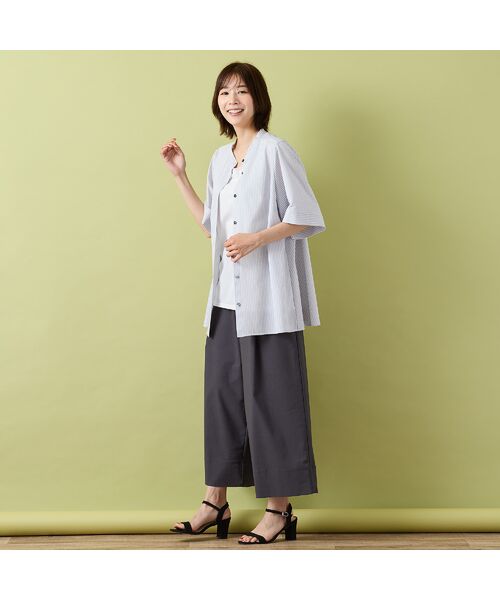 PISANO / ピサーノ シャツ・ブラウス | 【手洗いOK・接触冷感】J-CAMICIEバンドカラーシャツブラウス | 詳細5