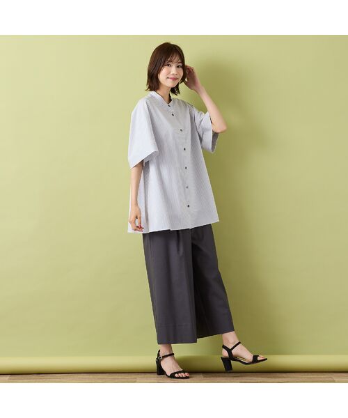 PISANO / ピサーノ シャツ・ブラウス | 【手洗いOK・接触冷感】J-CAMICIEバンドカラーシャツブラウス | 詳細7
