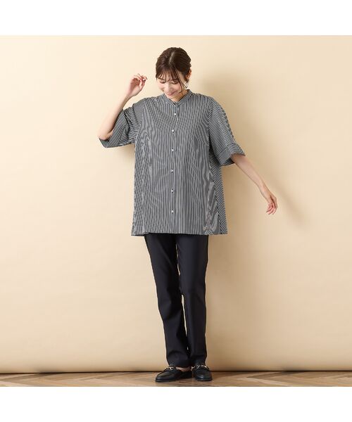 PISANO / ピサーノ シャツ・ブラウス | 【手洗いOK・接触冷感】J-CAMICIEバンドカラーシャツブラウス | 詳細13
