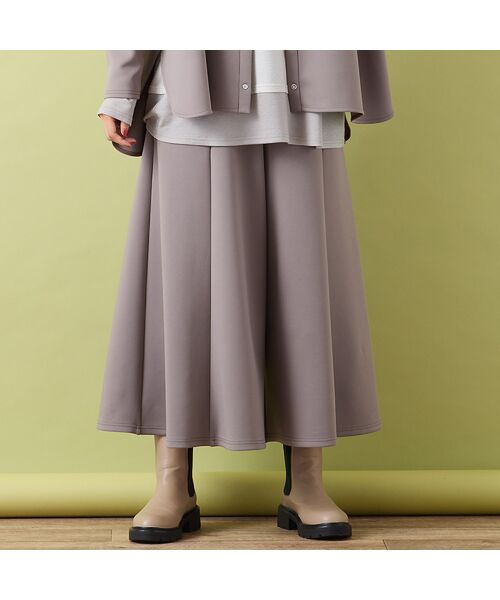 PISANO / ピサーノ その他パンツ | 【手洗いOK・セットアップ対応】アクアスーティングボリュームスカンツ(ブラウン)