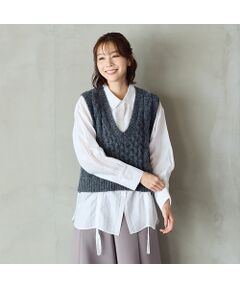 PISANO / ピサーノ その他トップス | 【アンサンブル商品】ニットジレ＆ドロストシャツ