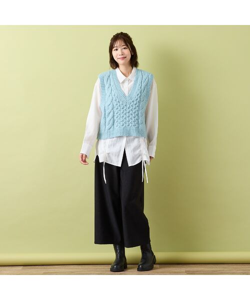 PISANO / ピサーノ その他トップス | 【アンサンブル商品】ニットジレ＆ドロストシャツ | 詳細6