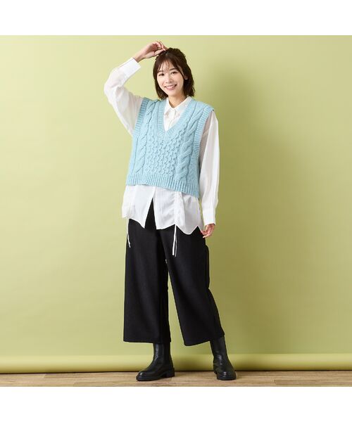 PISANO / ピサーノ その他トップス | 【アンサンブル商品】ニットジレ＆ドロストシャツ | 詳細7