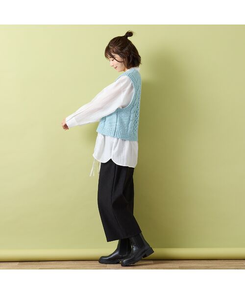 PISANO / ピサーノ その他トップス | 【アンサンブル商品】ニットジレ＆ドロストシャツ | 詳細8