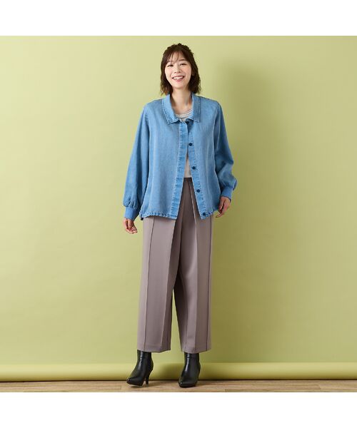 PISANO / ピサーノ ブルゾン | 【手洗いOK・セットアップ対応】製品洗い加工・デニム風ブルゾン | 詳細7