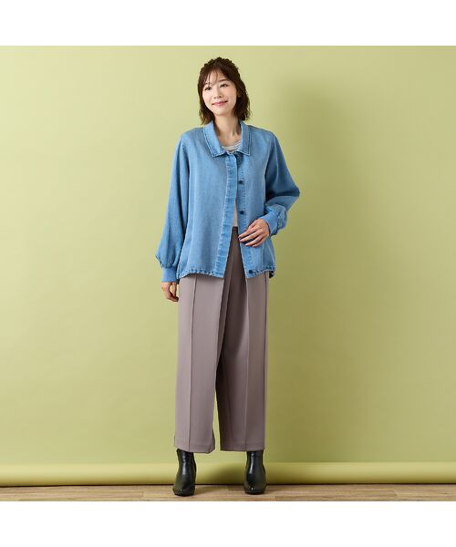 PISANO / ピサーノ ブルゾン | 【手洗いOK・セットアップ対応】製品洗い加工・デニム風ブルゾン | 詳細8