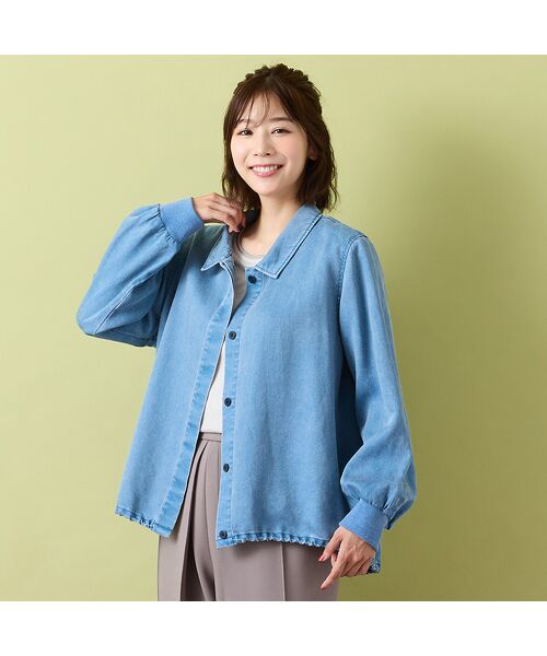 PISANO / ピサーノ ブルゾン | 【手洗いOK・セットアップ対応】製品洗い加工・デニム風ブルゾン（ブルー）