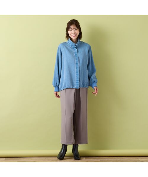 PISANO / ピサーノ ショート・ハーフ・半端丈パンツ | 【手洗いOK・セットアップ対応】アクアスーティングタックワイドパンツ | 詳細9