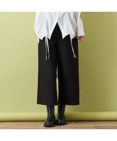 PISANO / ピサーノ ショート・ハーフ・半端丈パンツ | 【手洗いOK・裏起毛】デニムプリントワイドパンツ