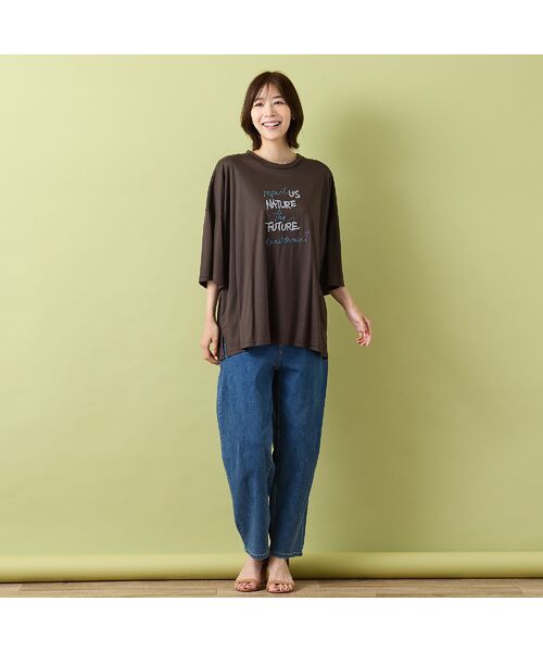 PISANO / ピサーノ カットソー | 【手洗いOK・接触冷感・紫外線防止】ブラシ刺繍・ワイドシルエットカットソー | 詳細9