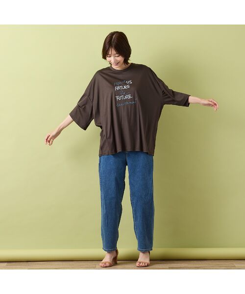 PISANO / ピサーノ カットソー | 【手洗いOK・接触冷感・紫外線防止】ブラシ刺繍・ワイドシルエットカットソー | 詳細10
