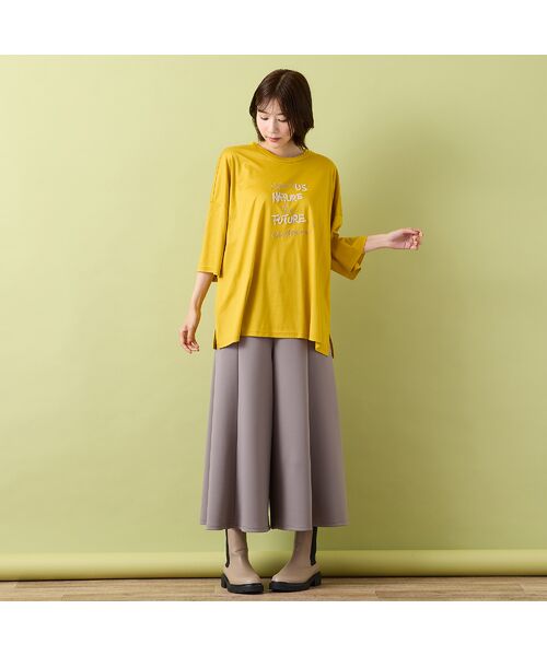 PISANO / ピサーノ カットソー | 【手洗いOK・接触冷感・紫外線防止】ブラシ刺繍・ワイドシルエットカットソー | 詳細14