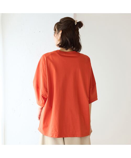 PISANO / ピサーノ カットソー | 【手洗いOK・綿100％】キキョウモチーフ刺繍ワイドシルエットカットソー | 詳細6
