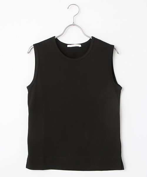 PLAIN PEOPLE / プレインピープル タンクトップ | ロータスクリアジャージーノースリーブカットソー（ブラック）
