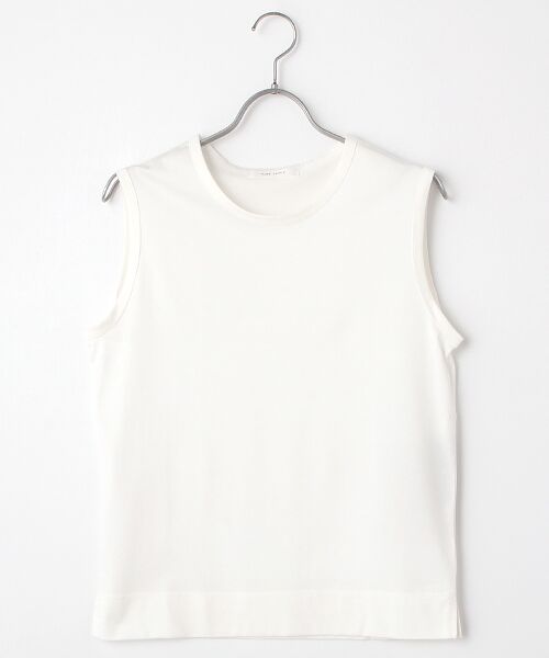 PLAIN PEOPLE / プレインピープル タンクトップ | ロータスクリアジャージーノースリーブカットソー（ホワイト）