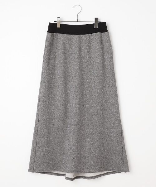 PLAIN PEOPLE / プレインピープル ロング・マキシ丈ワンピース | ヤクコットンロングスカート（チャコールグレー）