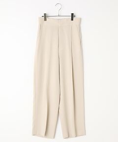 PLAIN PEOPLE / プレインピープル その他パンツ | バックサテンジョーゼットタックテーパードパンツ