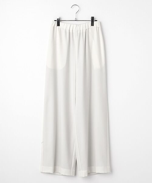 PLAIN PEOPLE/プレインピープル フレックスウールサキソニーイージーケアストレートパンツ オフホワイト 3