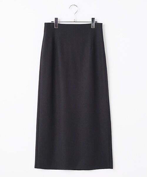 PLAIN PEOPLE / プレインピープル ロング・マキシ丈スカート | Super140ミルド天竺ペンシルスカート（グレー）