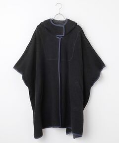 新品 TOMORROWLAND .B ウールダブルフェイスポンチョ ウールダブルフェイス フーテッドポンチョ （ポンチョ