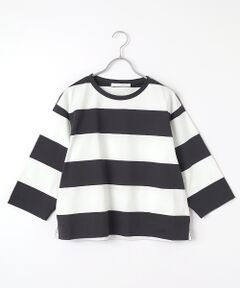 PLAIN PEOPLE / プレインピープル カットソー | ビッグボーダー七分袖プルオーバー