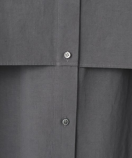 PLAIN PEOPLE / プレインピープル ロング・マキシ丈ワンピース | コットンリネンマイクロウェザーワッシャーヨークデザインワンピース | 詳細2