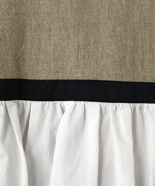 PLAIN PEOPLE / プレインピープル ノーカラージャケット | HONEY LINENリネンポプリンミックスジャケット | 詳細5