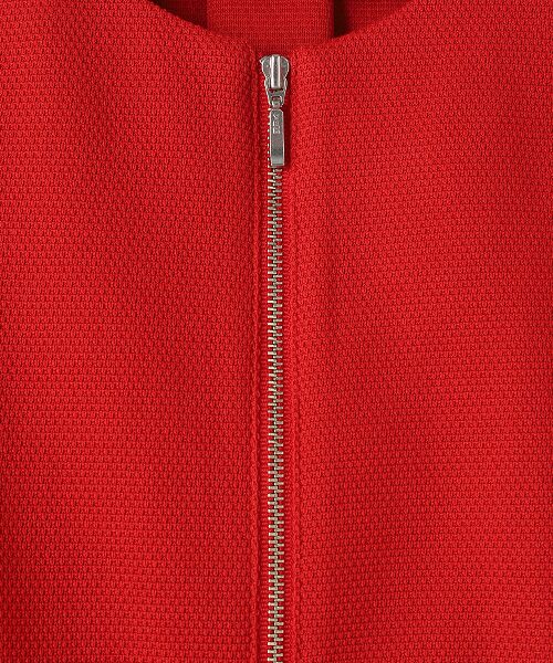 PLAIN PEOPLE / プレインピープル ノーカラージャケット | カノコパールニットジップアップジャケット | 詳細1