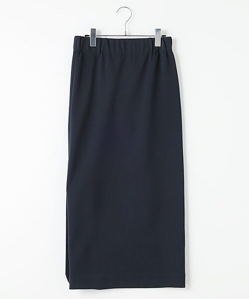 PLAIN PEOPLE/プレインピープル ハイテンションポンチウエストゴムストレートスカート ネイビー 2 PLAIN PEOPLE/プレインピープル ハイテンションポンチウエストゴムストレートスカート ネイビー 2