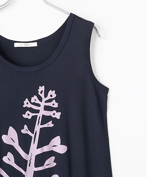 PLAIN PEOPLE / プレインピープル ロング・マキシ丈ワンピース | ぺんぺん草(ナズナ)プリントワンピース | 詳細2