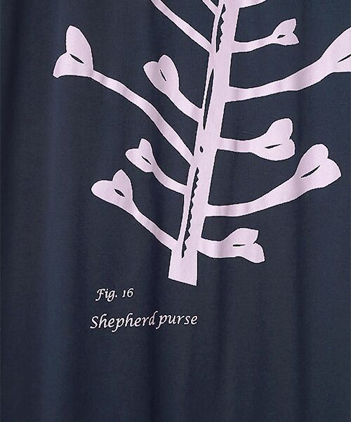 PLAIN PEOPLE / プレインピープル ロング・マキシ丈ワンピース | ぺんぺん草(ナズナ)プリントワンピース | 詳細4