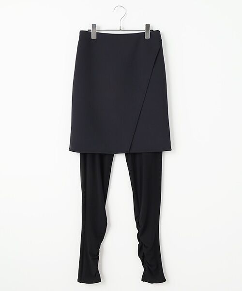 PLAIN PEOPLE/プレインピープル ポンチ×綿フライススカート付きパンツ ブラック 3 PLAIN PEOPLE/プレインピープル ポンチ×綿フライススカート付きパンツ ブラック 3