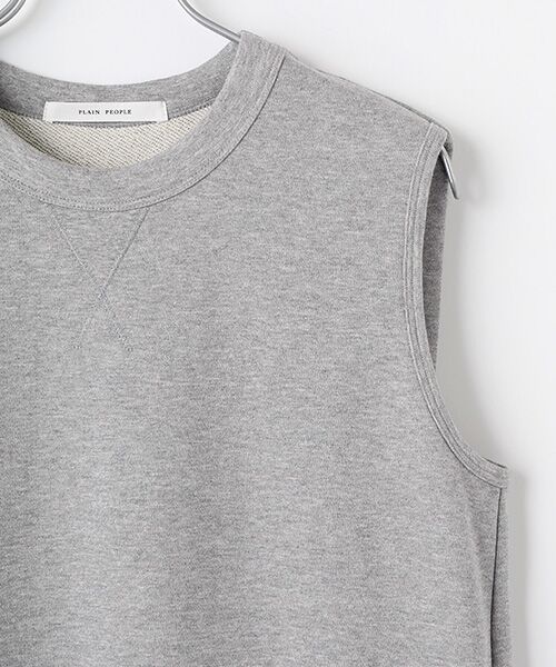 PLAIN PEOPLE / プレインピープル カットソー | コットン裏毛ノースリーブプルオーバー | 詳細2