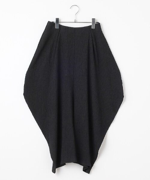 PLAIN PEOPLE/プレインピープル ギンガムジャージドレープスカート ブラック 2 PLAIN PEOPLE/プレインピープル ギンガムジャージドレープスカート ブラック 2