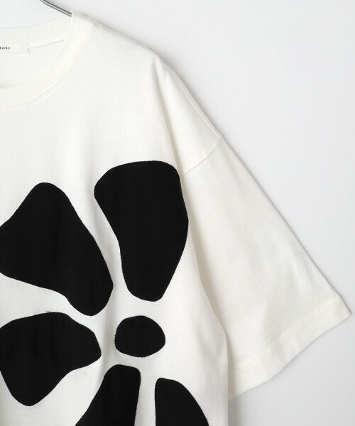 PLAIN PEOPLE / プレインピープル カットソー | アップリケ花モチーフTシャツ | 詳細2