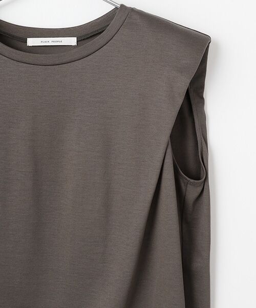PLAIN PEOPLE / プレインピープル カットソー | Spiral天竺肩パット入りカットソー | 詳細2
