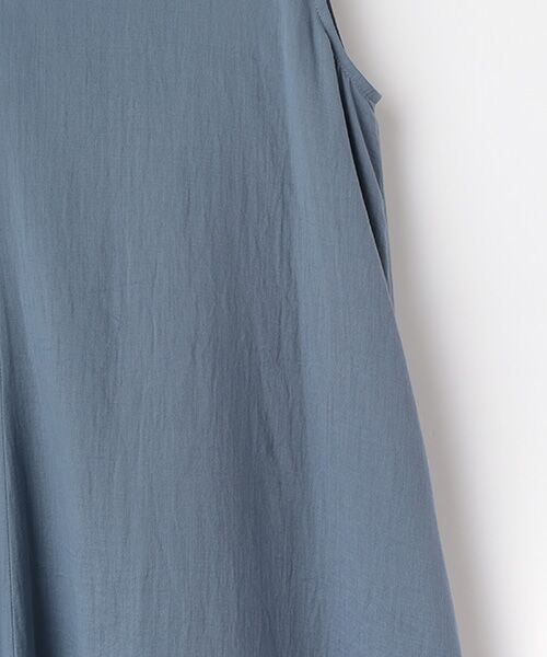 PLAIN PEOPLE / プレインピープル ロング・マキシ丈ワンピース | ダブルガーゼVネックノースリーブワンピース | 詳細4