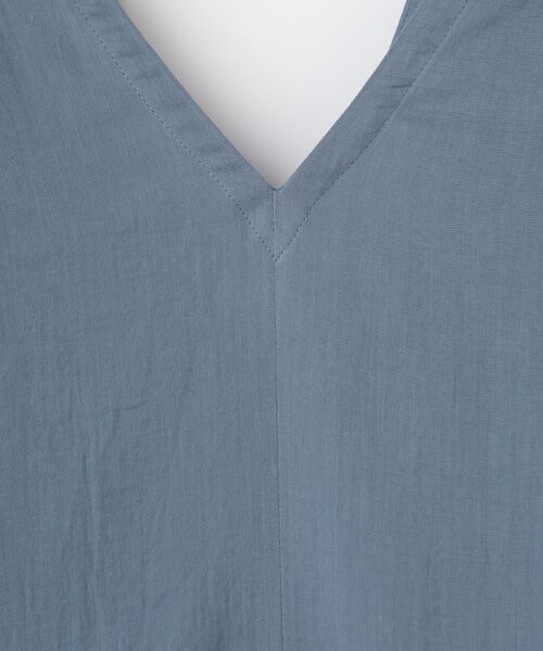 PLAIN PEOPLE / プレインピープル ロング・マキシ丈ワンピース | ダブルガーゼVネックノースリーブワンピース | 詳細6