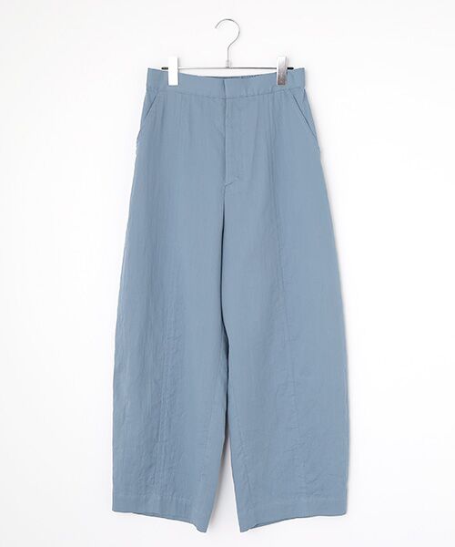 PLAIN PEOPLE/プレインピープル ダブルガーゼカーブパンツ ブルーグレー 2 PLAIN PEOPLE/プレインピープル ダブルガーゼカーブパンツ ブルーグレー 2