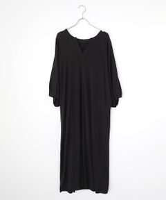 PLAIN PEOPLE / プレインピープル ロング・マキシ丈ワンピース | 超強撚フライス五分袖ワンピース