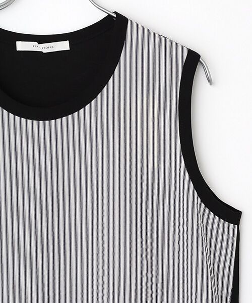 PLAIN PEOPLE / プレインピープル シャツ・ブラウス | 超強撚天竺ストライプドッキングブラウス | 詳細2