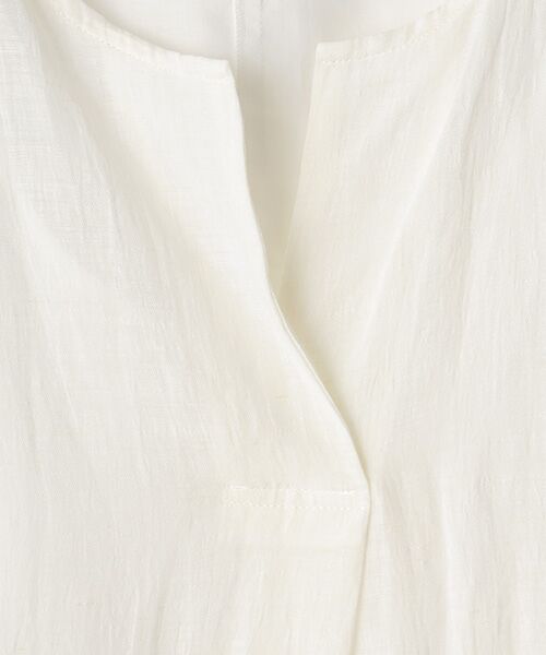PLAIN PEOPLE / プレインピープル ロング・マキシ丈ワンピース | ナチュラルリネンガーゼ半袖ワンピース | 詳細1