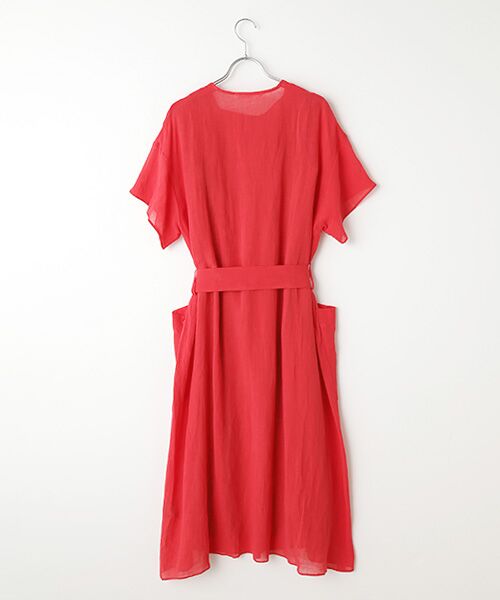 PLAIN PEOPLE / プレインピープル ロング・マキシ丈ワンピース | ナチュラルリネンガーゼ半袖ワンピース | 詳細2