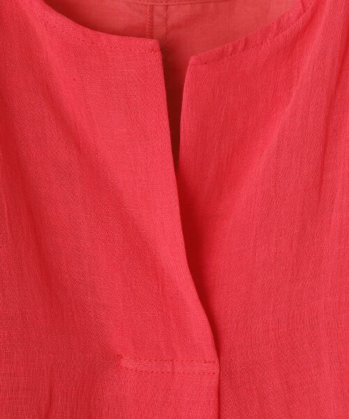 PLAIN PEOPLE / プレインピープル ロング・マキシ丈ワンピース | ナチュラルリネンガーゼ半袖ワンピース | 詳細7