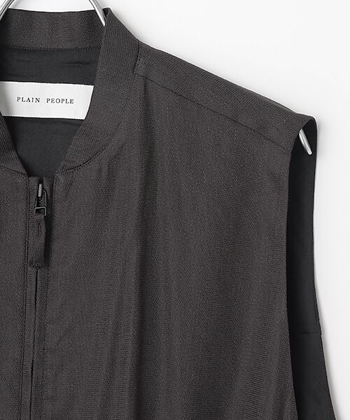 PLAIN PEOPLE / プレインピープル その他アウター | リネンレーヨンストレッチブルゾンジレ | 詳細3