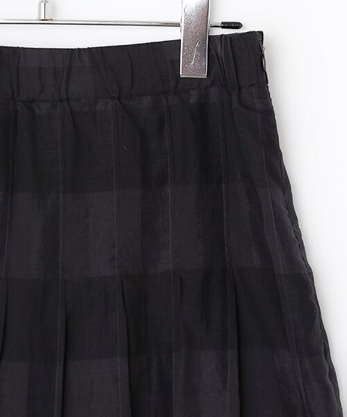 PLAIN PEOPLE / プレインピープル ロング・マキシ丈スカート | コードチェックワッシャーセミフレアスカート | 詳細3