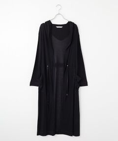 PLAIN PEOPLE / プレインピープル カーディガン・ボレロ | ガス強撚フライスフード付きロングカーディガン